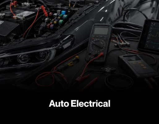 Oil and filter service being carried out on a European car at the Eurotech Automotive workshop in Albion, Brisbane - Australia